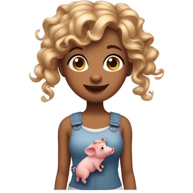 Pig girl emoji