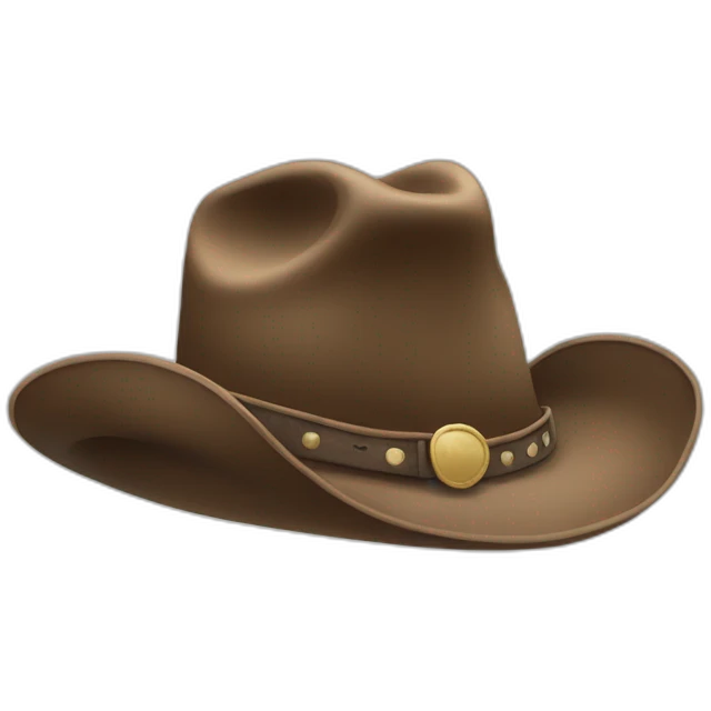 an emptyu cowboy hat doing a salute emoji