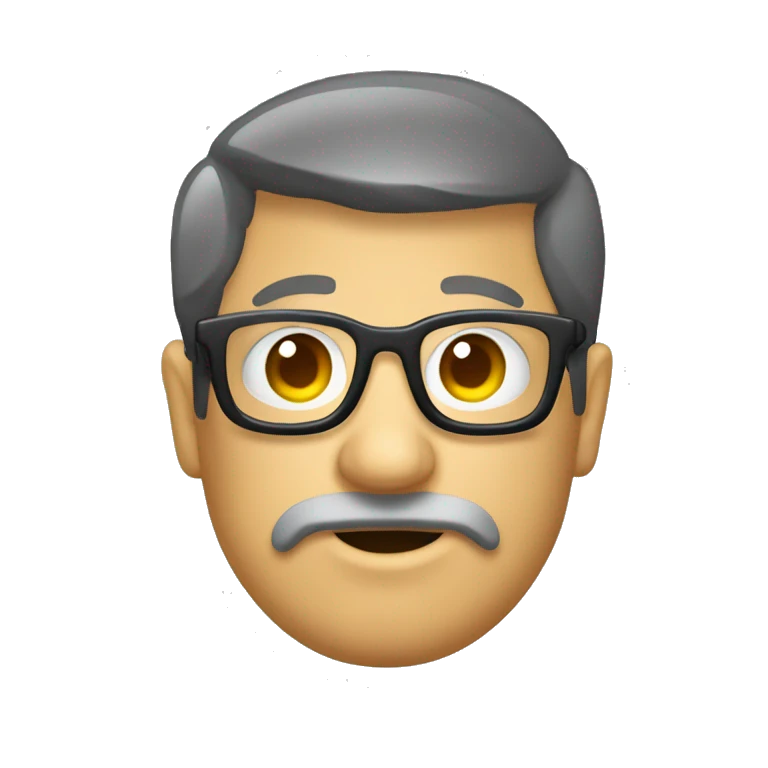 informatico moreno GORDO con lentes emoji