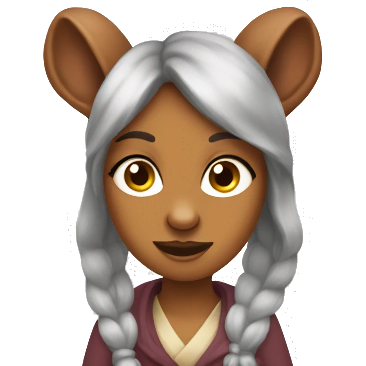 Beautiful squirrel woman emoji