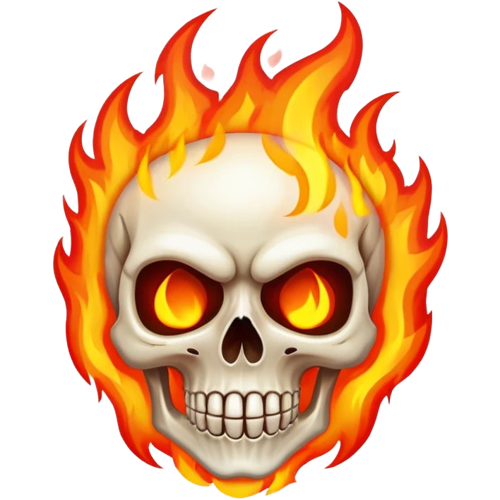 Fire skull emoji  emoji