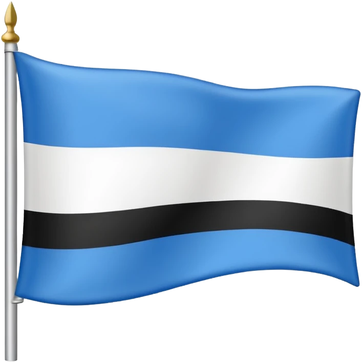 Bandera con Tres franjas azul arriba en el medio blanco y abajo negro emoji