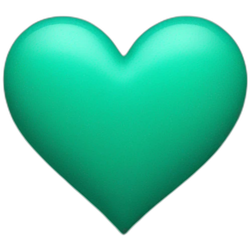 Teal heart emoji