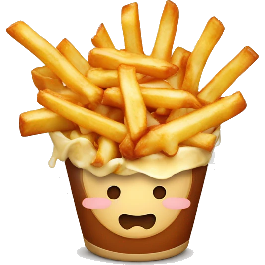 Poutine qui mange de la poutine emoji