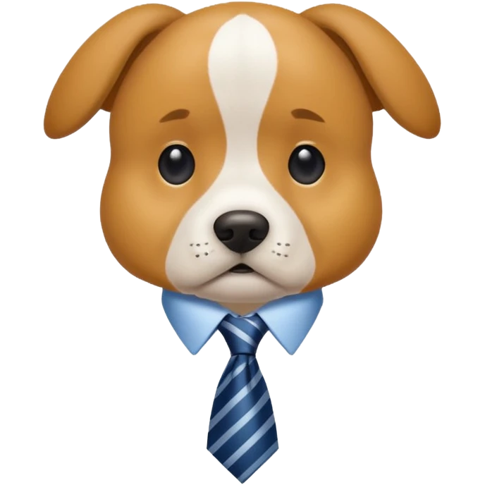 My dog whereing a tie emoji