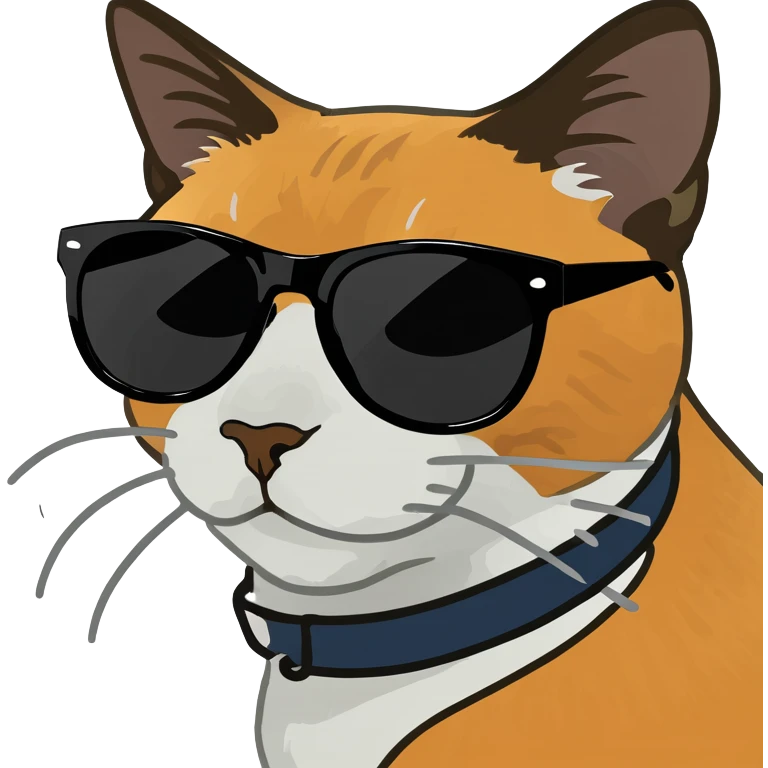 Cat with sunglasses emoji