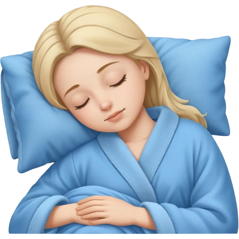 Niña durmiendo con bata  emoji