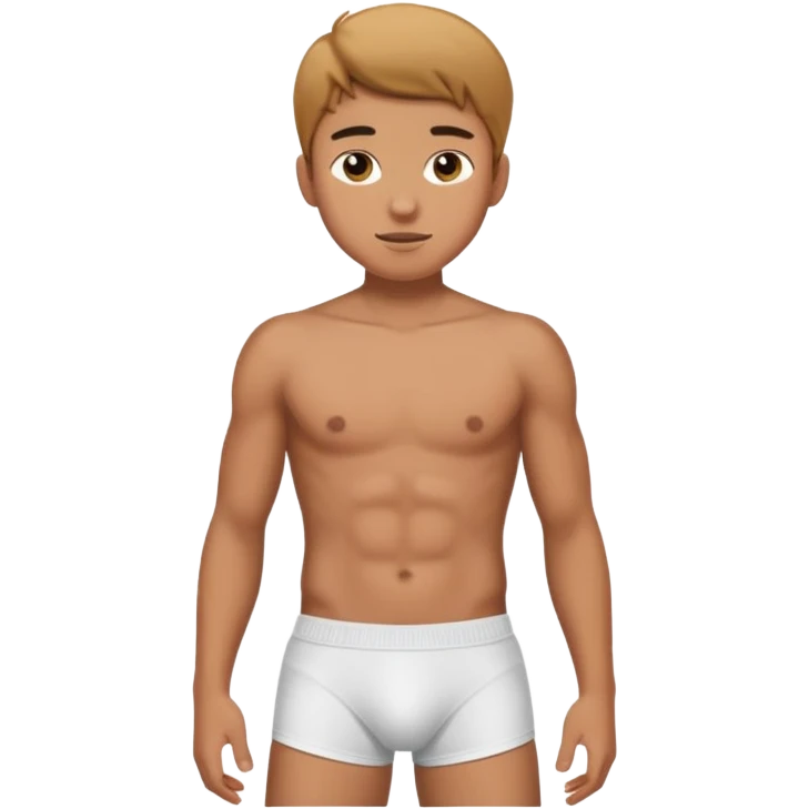 A teenage boy in briefs emoji