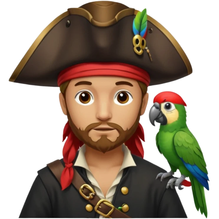 pirate and parrot emoji