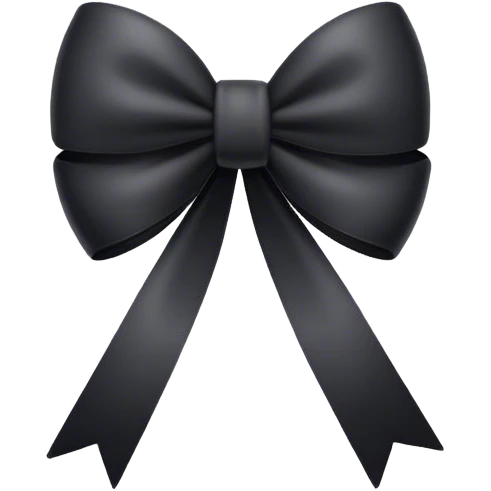  black bow emoji