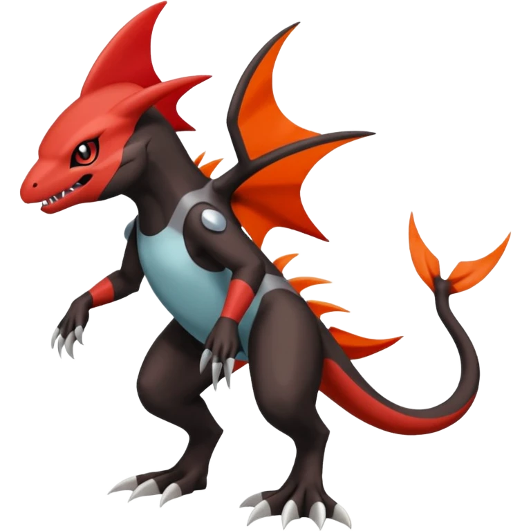 Meloetta-Guilmon-Sharpedo-Darkrai-Pokémon-Fakémon-fusion-hybrid-creature emoji