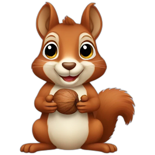 squirrel holding walnut emoji