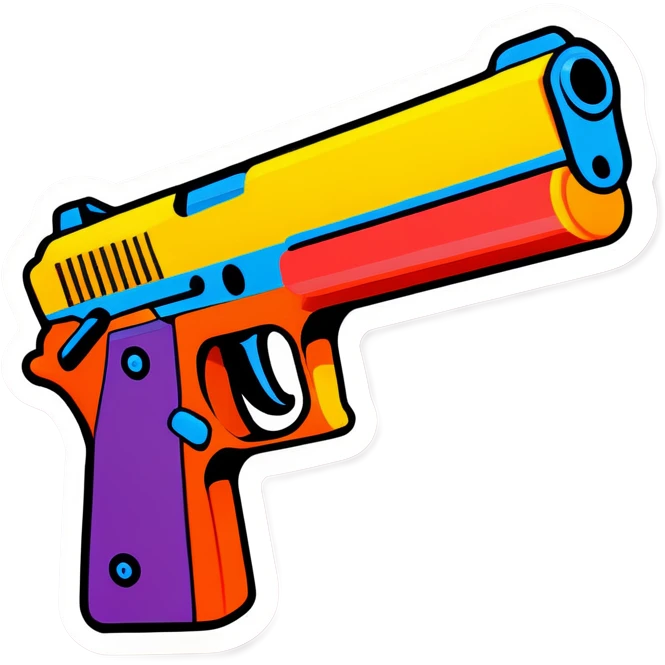 Pop art gun  emoji