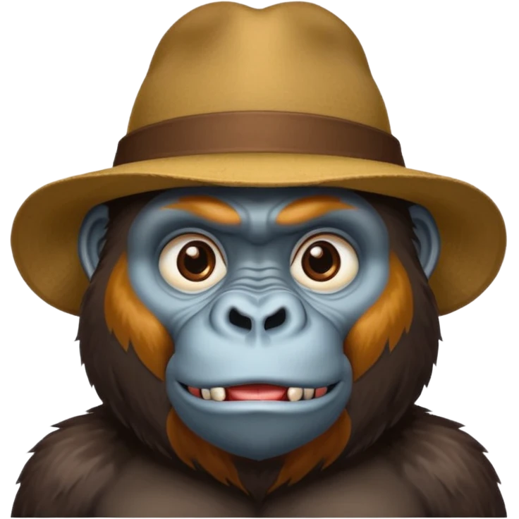 Gorrila wear hat emoji