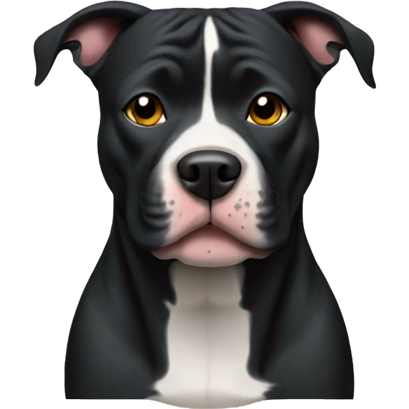 Pitbull black dog emoji