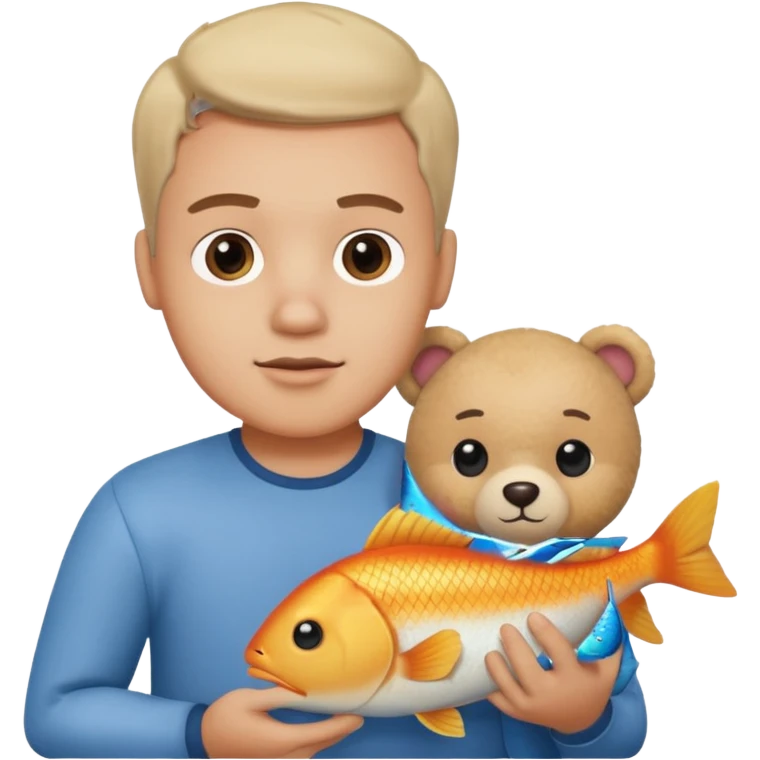 👨🏻🧸🐟 emoji
