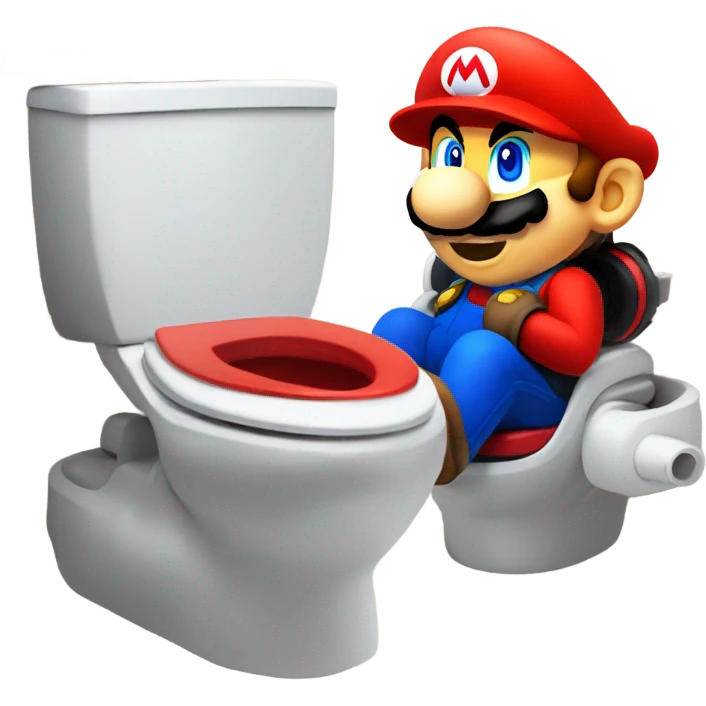 mario kart america in toilet emoji