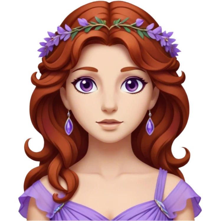 In Disney’s Hercules (1997), Megara is a witty and independent woman with auburn hair, purple eyes, and a lavender Grecian-style dre emoji