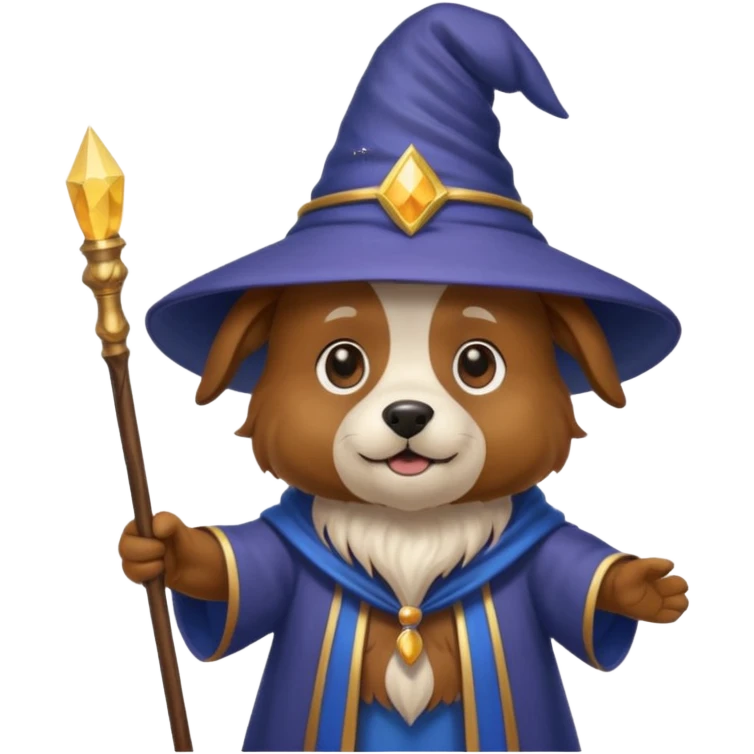 Dog wizard emoji