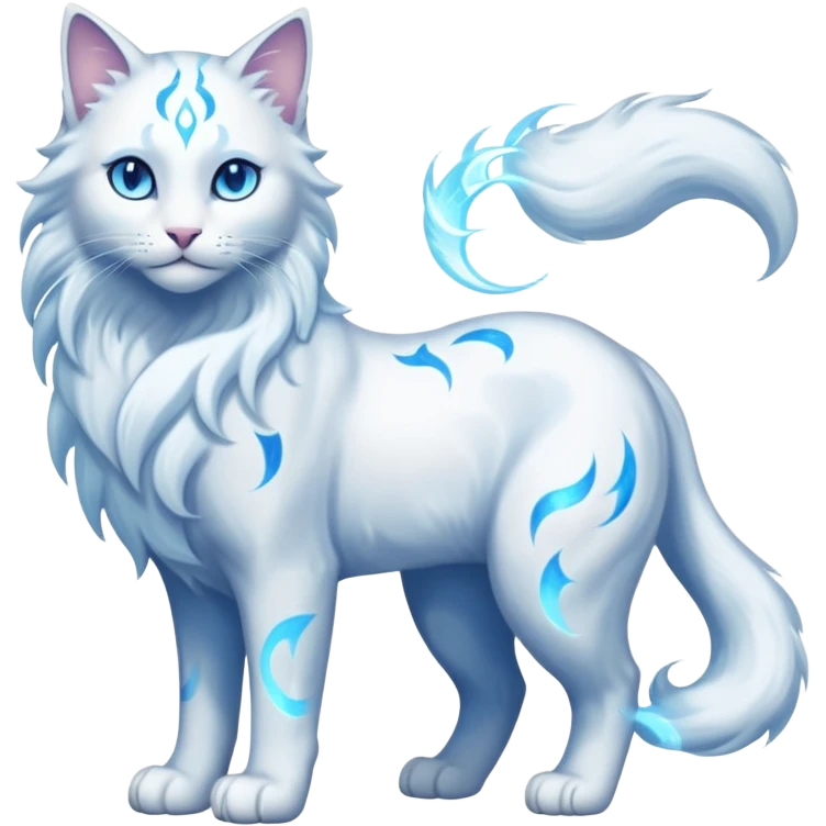 Magical Celestial Lunar-powered Fantasy Feline with lunar markings (full body) emoji