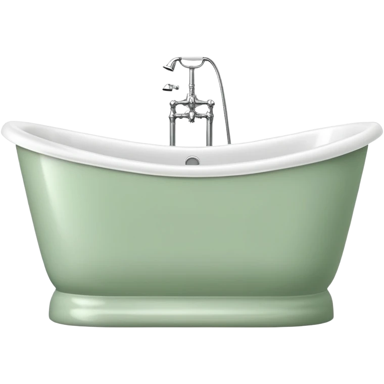 Sage green bath tub emoji