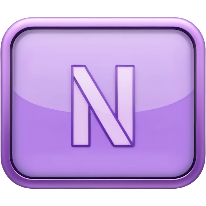 Netflix aesthetic "N" logo in pastel purple with illuminated outline emoji