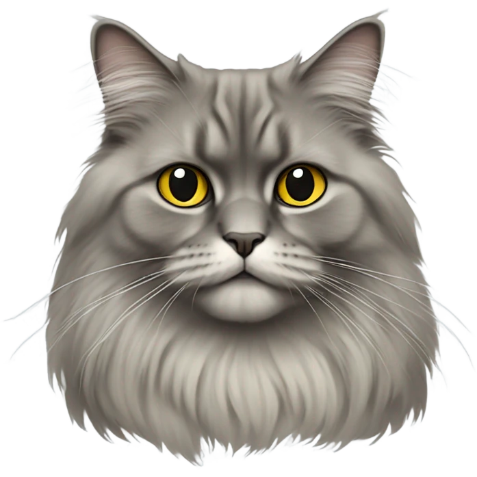 British longhair cat wearing T-shirt  emoji