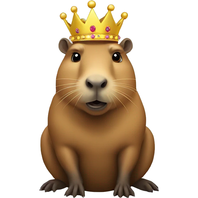 capybara with crown emoji