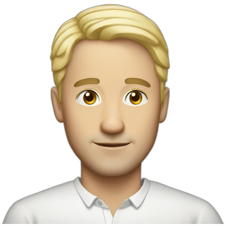 40year white blonde German man with short hair emoji
