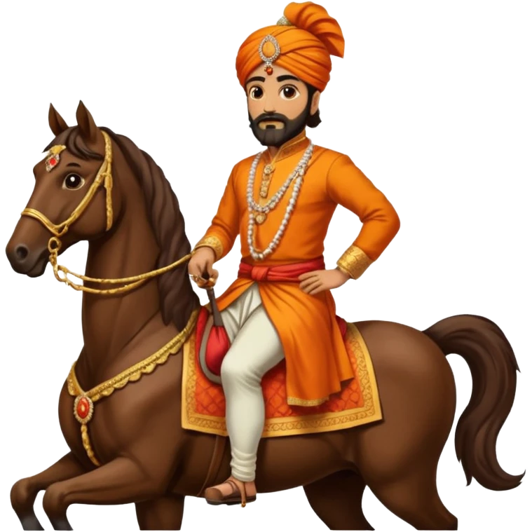 Chatrapati Shivaji Maharaj with horse emoji
