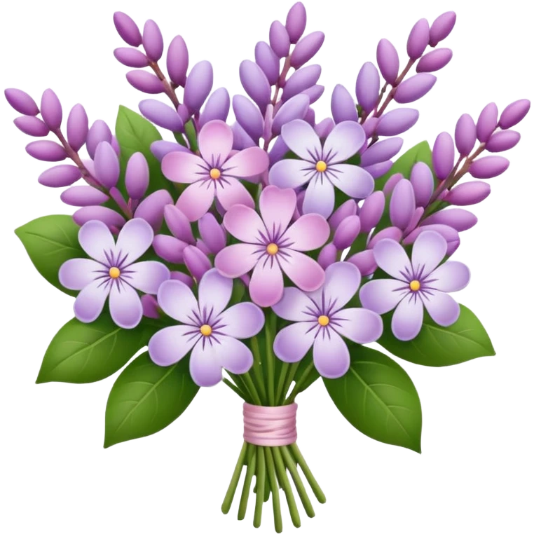 lilac Pale Pink bouquet emoji