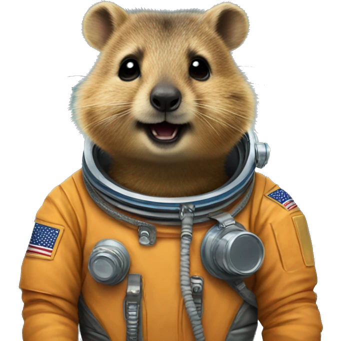 Quokka in a spacesuit emoji