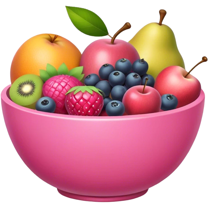 Pink fruit bowl emoji