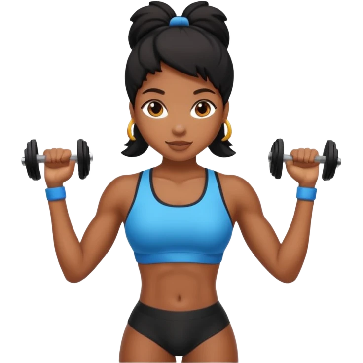Black gym girl cute emoji
