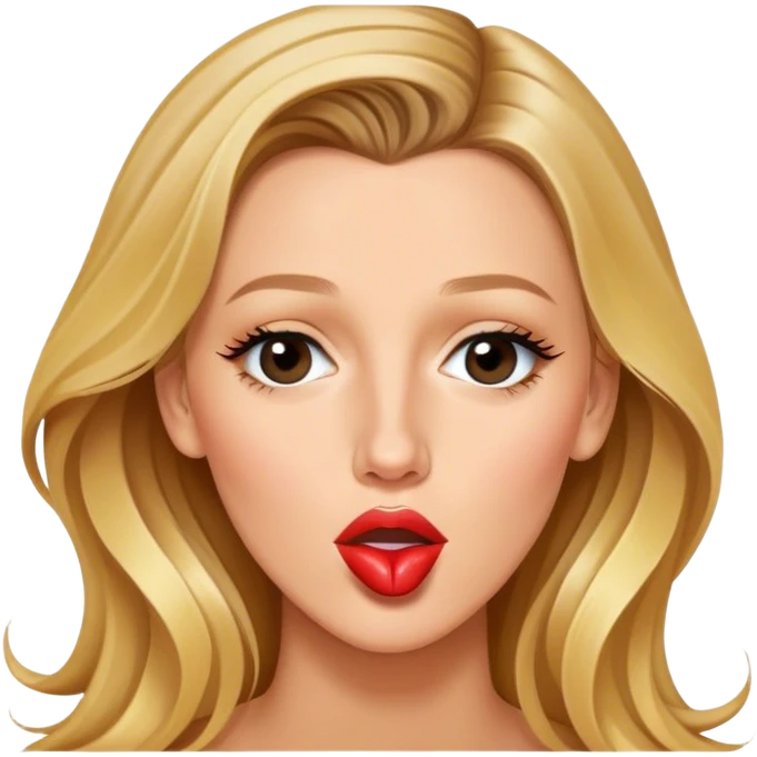 Blake Lively making a kiss face emoji