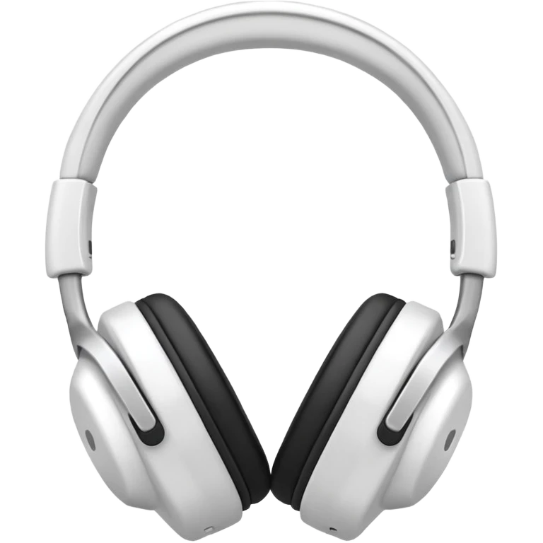 white color headphone emoji