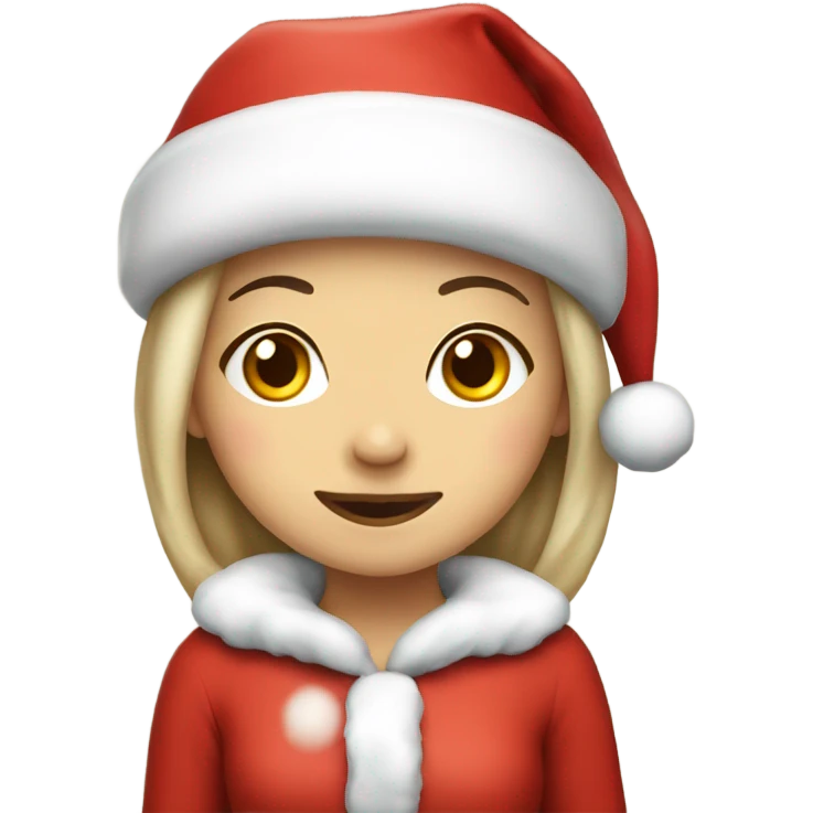 cute girl Santa  emoji