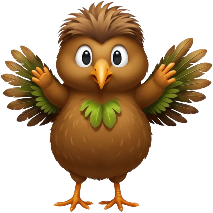 a dancing kiwi bird emoji