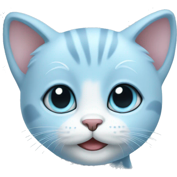 Baby blue cat  emoji