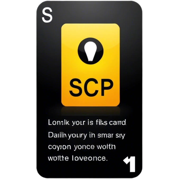 SCP card level 1 emoji