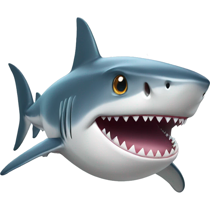 Shark with star eyes emoji