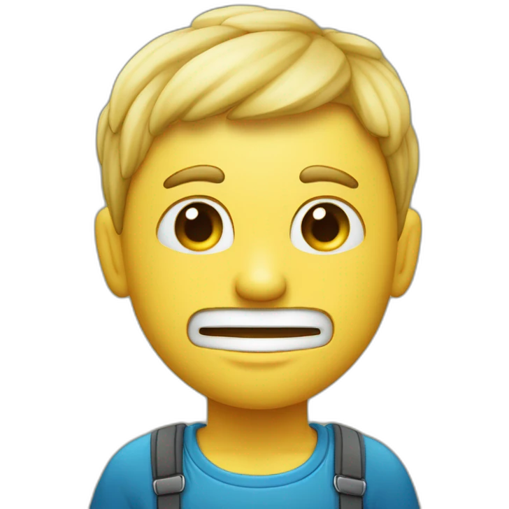 Schwarzafrikaner mit Melone auf dem Kopf emoji