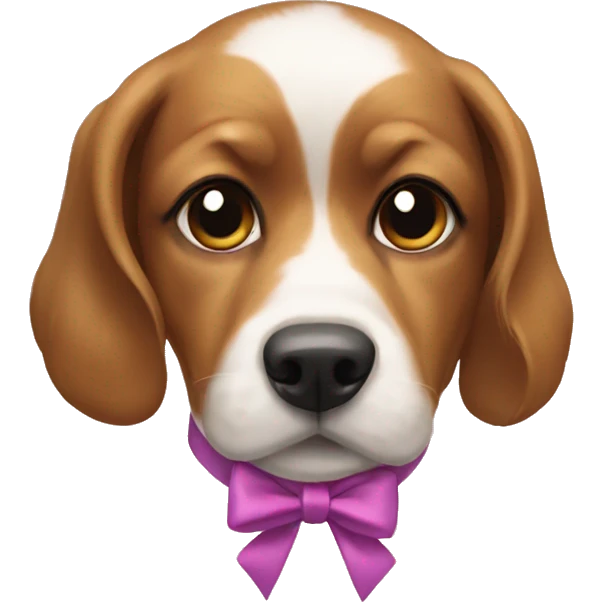 Bows on a dog emoji
