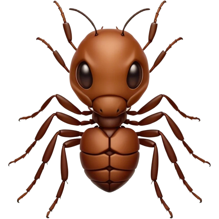Cinematic Realistic Noble Ant Portrait Emoji, Poised and industrious, with a compact, meticulously segmented body covered in smooth, natural brown exoskeleton and focused, determined eyes rendered in lifelike detail, high shine, intelligent and resilient, styled with an air of urban diligence, focused and attentive, soft glowing outline, capturing the essence of a watchful and confident ant that appears ready to march out of the screen with unwavering authority! emoji