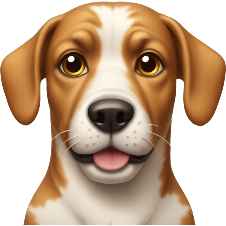 Dog with cake on face emoji