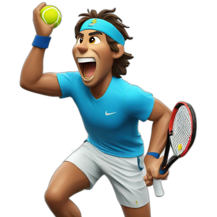 rafael nadal celebrated victory emoji