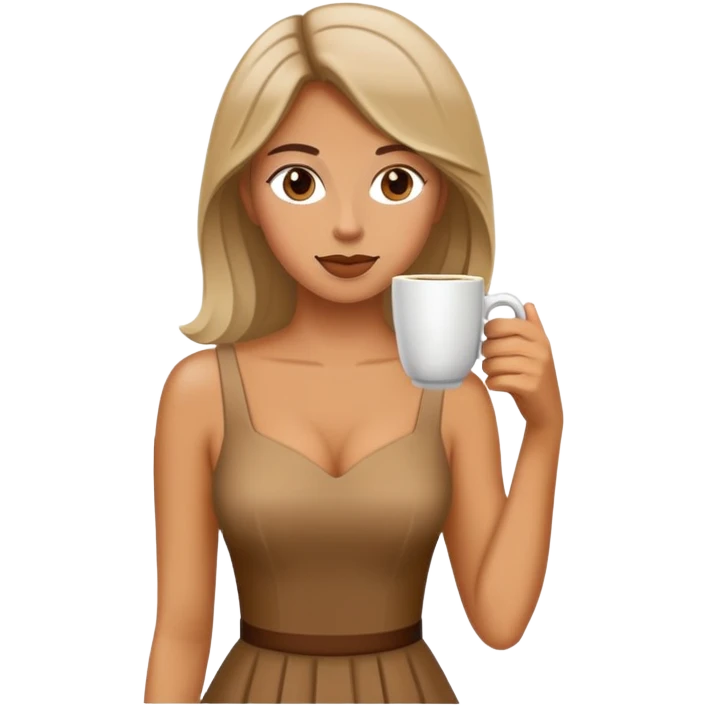 Coffe with dress emoji