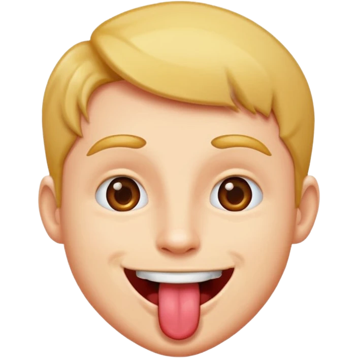 Man teasing toungue out  emoji