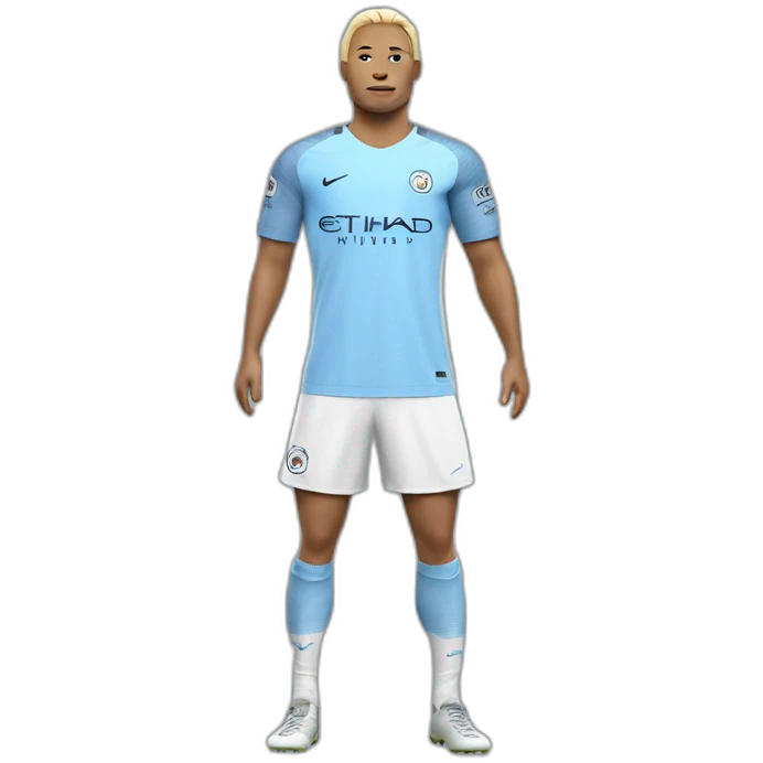 Haaland avec le maillot de Manchester City emoji