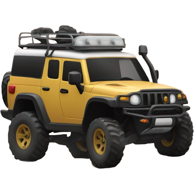 A robust vehicle climbing a trail emoji